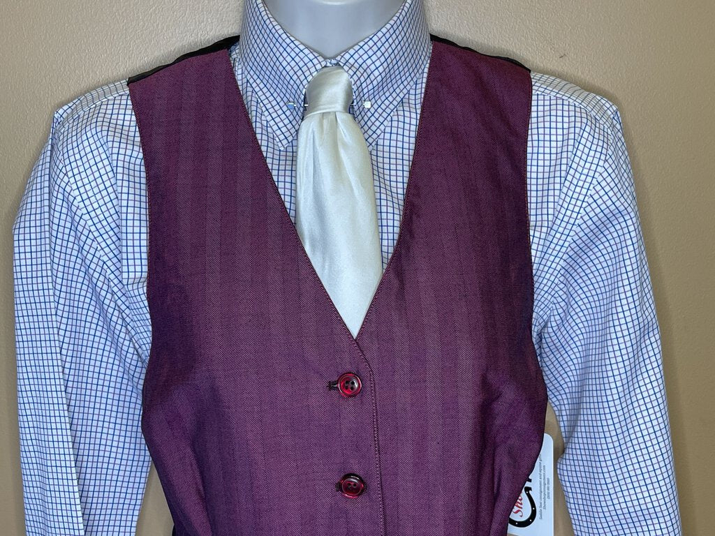 FUSCHIA HERRINGBONE BECKER BROTHERS VEST