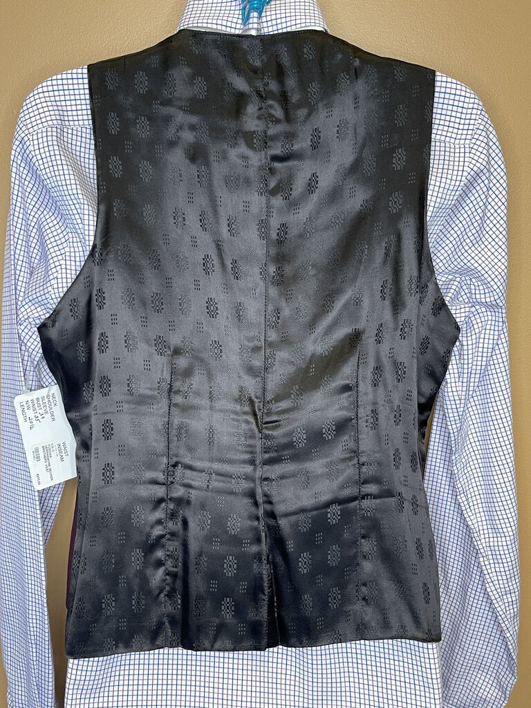 FUSCHIA HERRINGBONE BECKER BROTHERS VEST