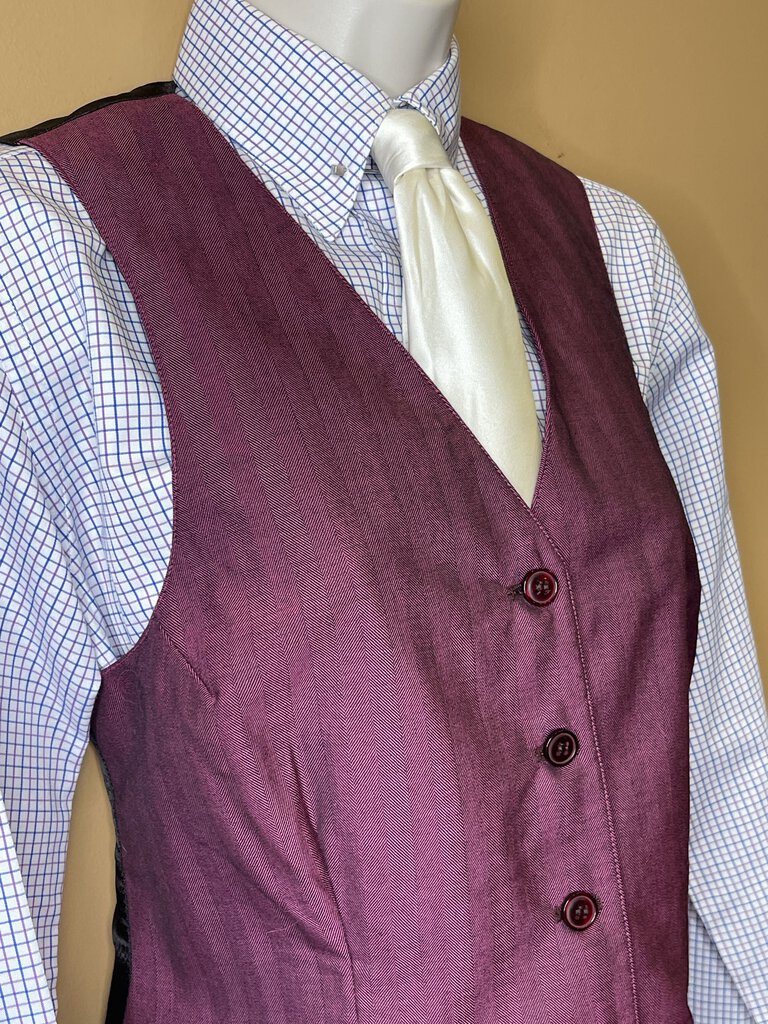 FUSCHIA HERRINGBONE BECKER BROTHERS VEST