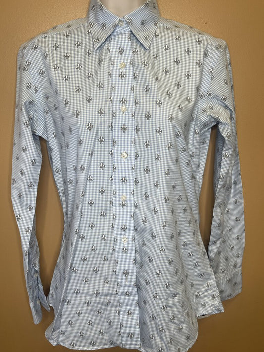 BLUE FLEUR-DE-LIS BECKER BROTHERS SHIRT