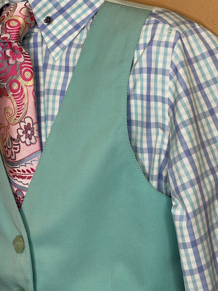 MINT AND PURPLE PLAID SHIRT TAILORED TO WIN