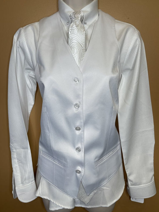 WHITE WITH POCKET BETTY BERDINE VEST 34