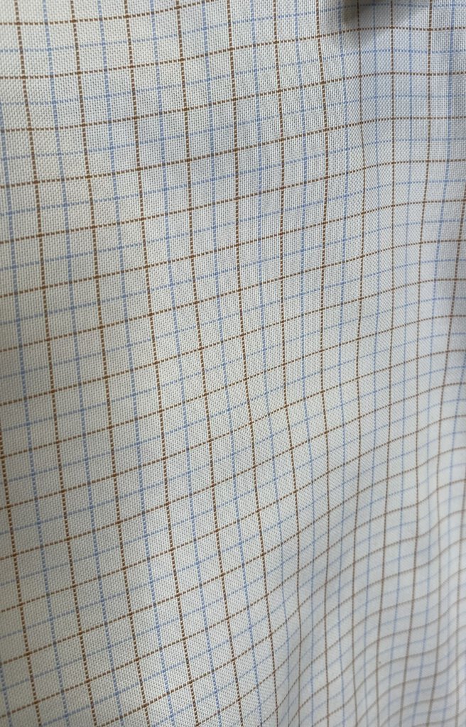 BLUE AND BROWN CHECK BECKER BROTHERS SHIRT