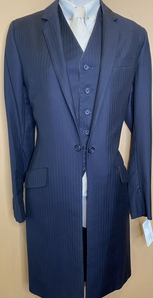 NAVY HERRINGBONE DAY SUIT