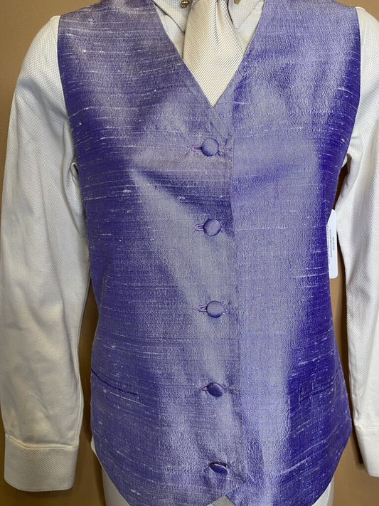 PURPLE DUPIONI SILK VEST