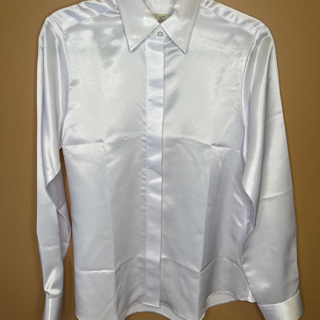 WHITE SATIN BETTY BERDINE SHIRT