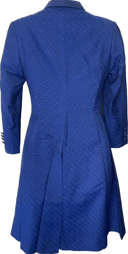 ROYAL BLUE SQUARE PATTERN CHAVEZ DAY COAT