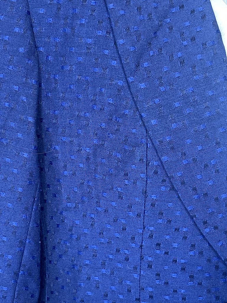 ROYAL BLUE SQUARE PATTERN CHAVEZ DAY COAT