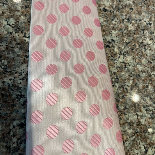 TIE PINK POLKA DOTS