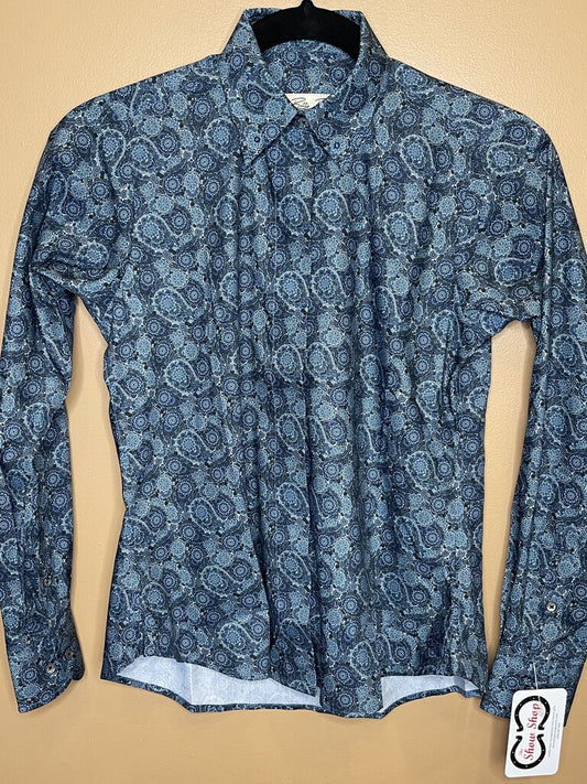 BLUE AND TEAL PAISLEY BETTY BERDINE SHIRT