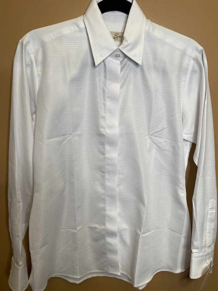 WHITE TONE ON TONE PATTERN BETTY BERDINE SHIRT