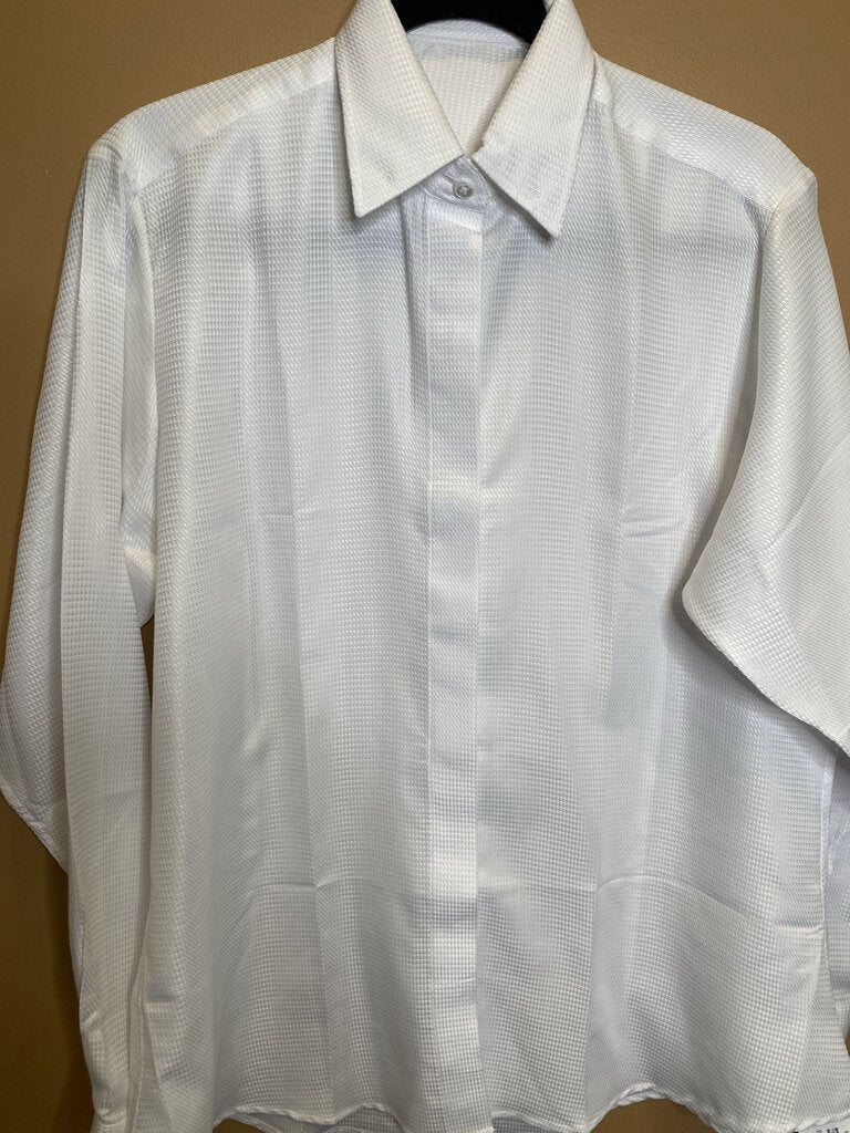 BRAND-NEW WHITE TONE ON TONE BETTY BERDINE SHIRT