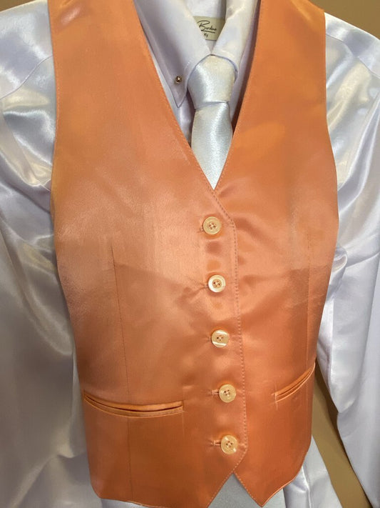 ORANGE SATIN ELLIE MAY VEST