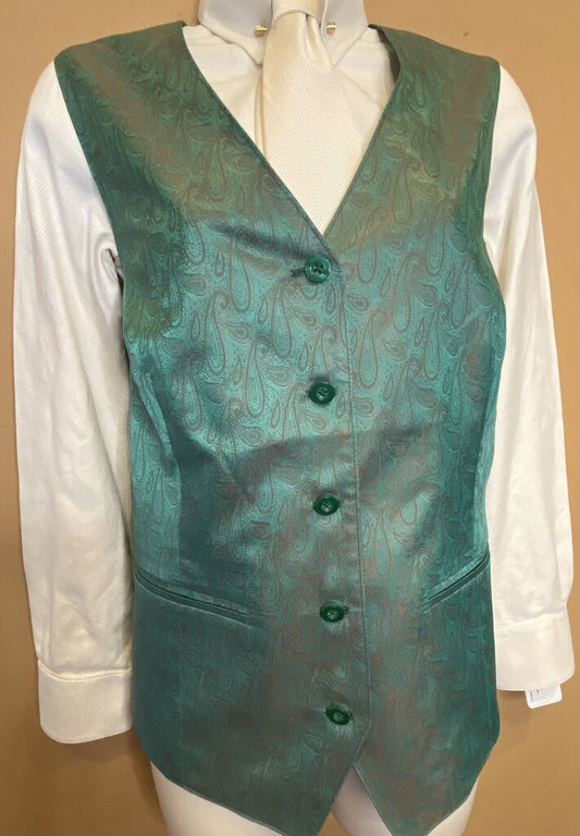 GREEN PAISLEY ELLIE MAY VEST