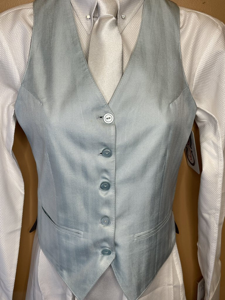 LIGHT BLUE HERRINGBONE BECKER BROTHERS VEST