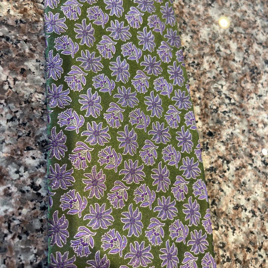 GREEN WITH PURPLE FLOWERS