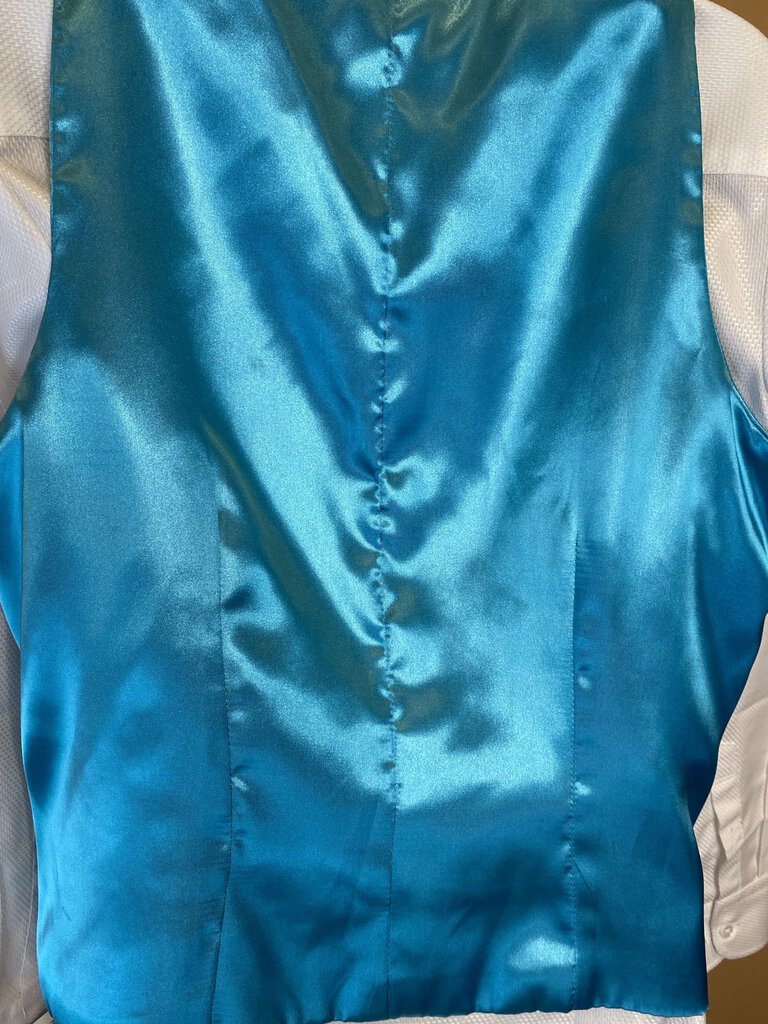 TEAL DUPIONI SILK VEST