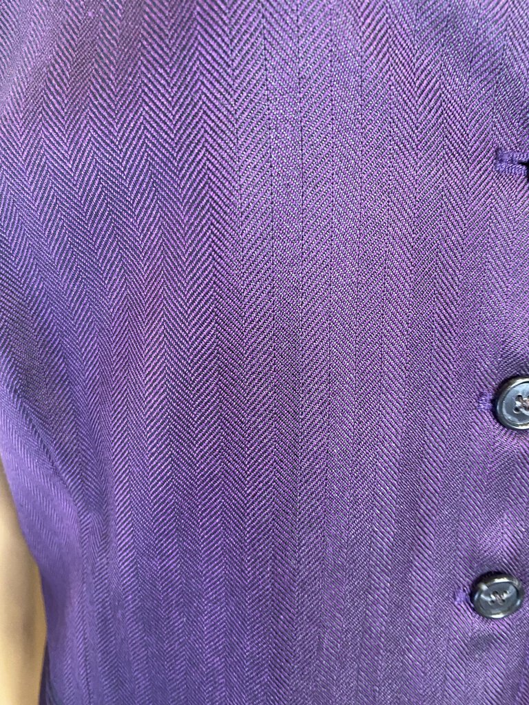 PURPLE HERRINGBONE BECKER BROTHERS VEST