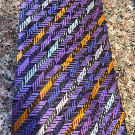 PURPLE WITH ORANGE SILVER PATTERN