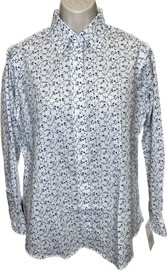 BLUE FLOWERS BETTY BERDINE SHIRT