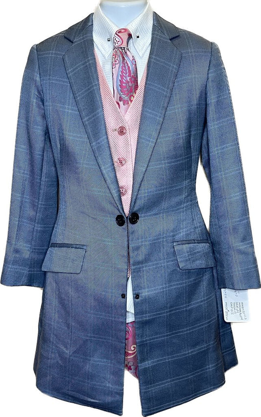 BLUE/GRAY WINDOWPANE BECKER BROTHERS DAY SUIT