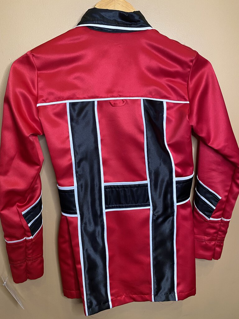 RED AND BLACK ROAD SILKS NO HAT