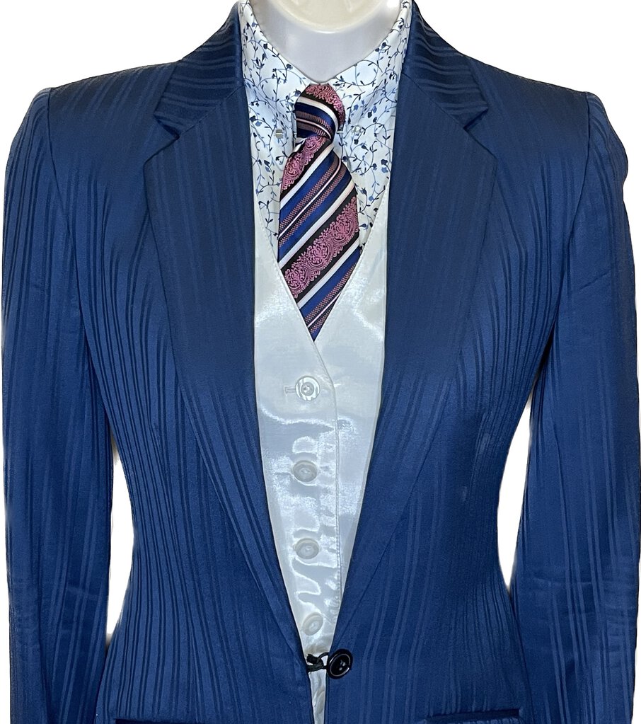 BLUE TONE ON TONE STRIPE BECKER BROTHERS DAY SUIT