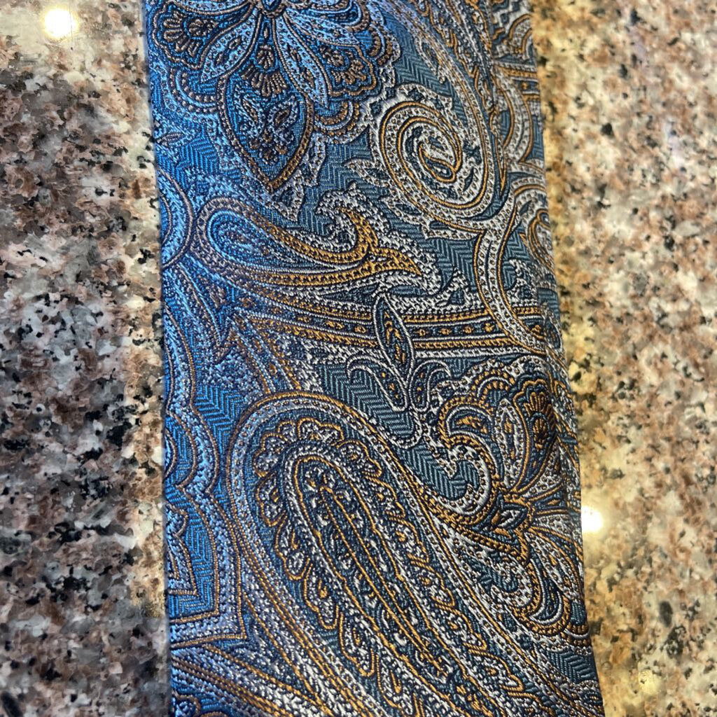 TEAL WITH BROWN PAISLEY