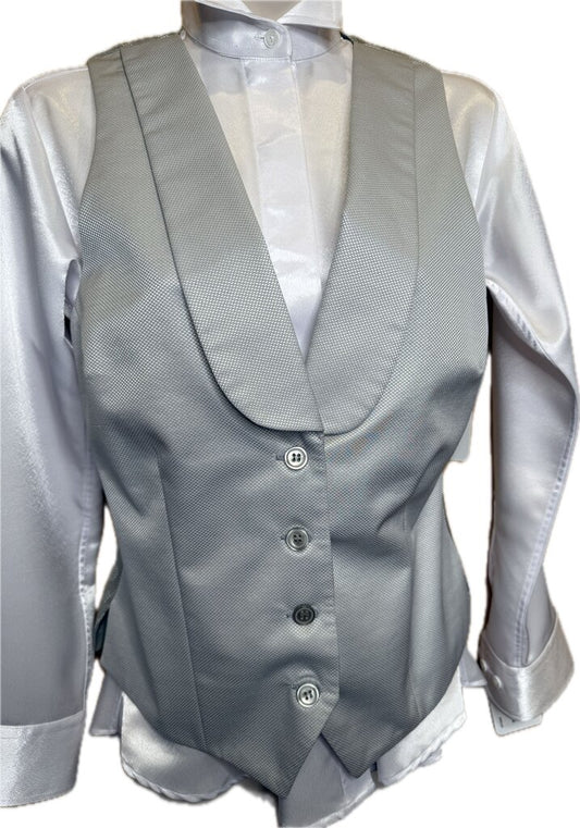 SILVER BECKER BROTHERS FORMAL VEST WITH NO BOW TIE