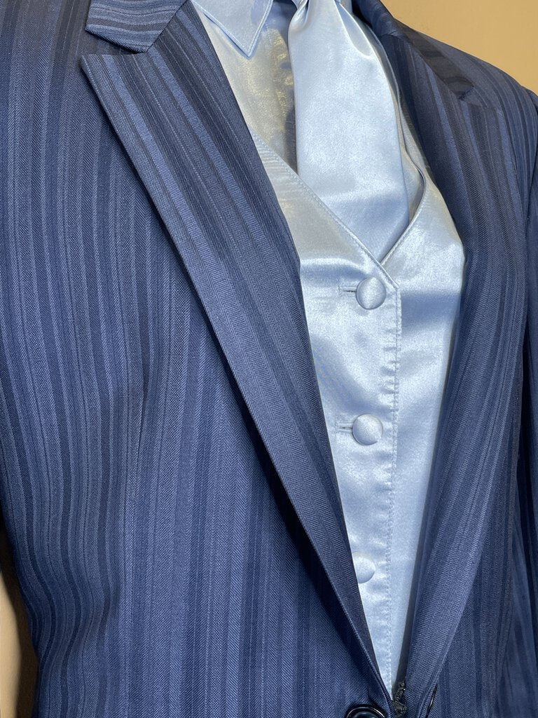 BLUE STRIPE DEREGNAUCOURT DAY SUIT