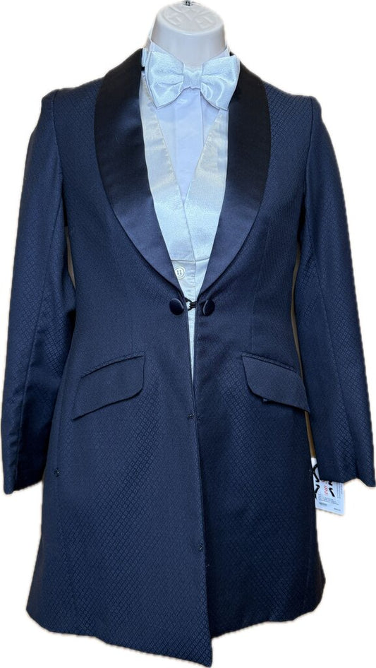 NAVY DIAMOND PATTERN MARSHA DEARRIAGA FORMAL