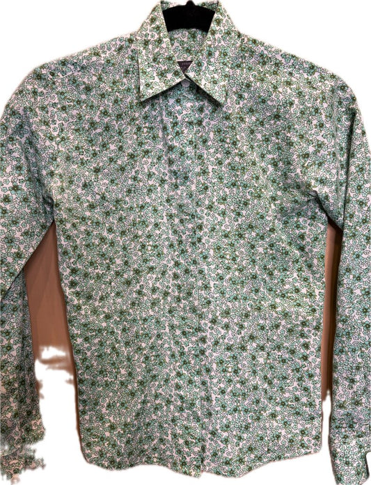 GREEN FLOWERS ELLIE MAY SHIRT