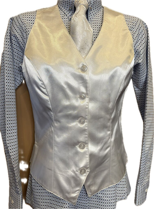 WHITE SATIN HARTMEYER VEST