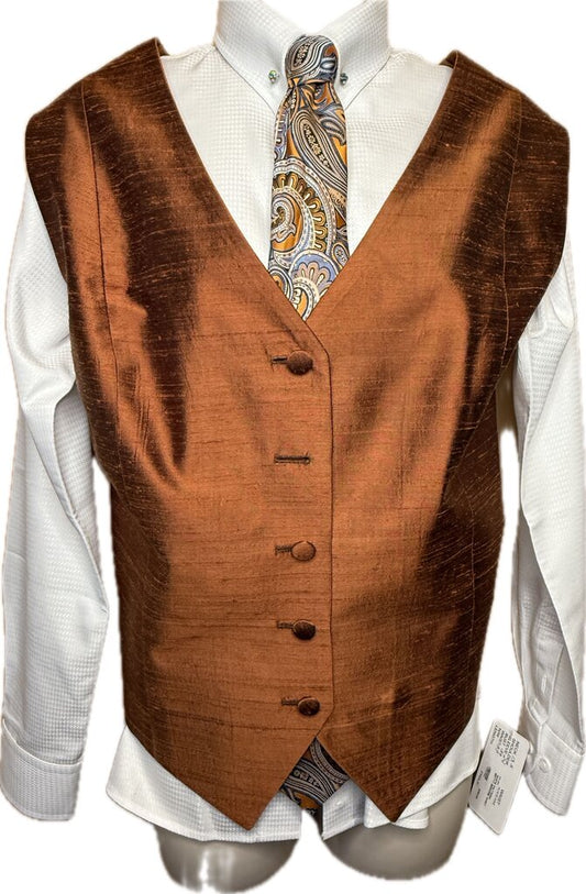 COPPER DUPIONI SILK MARSHA VEST