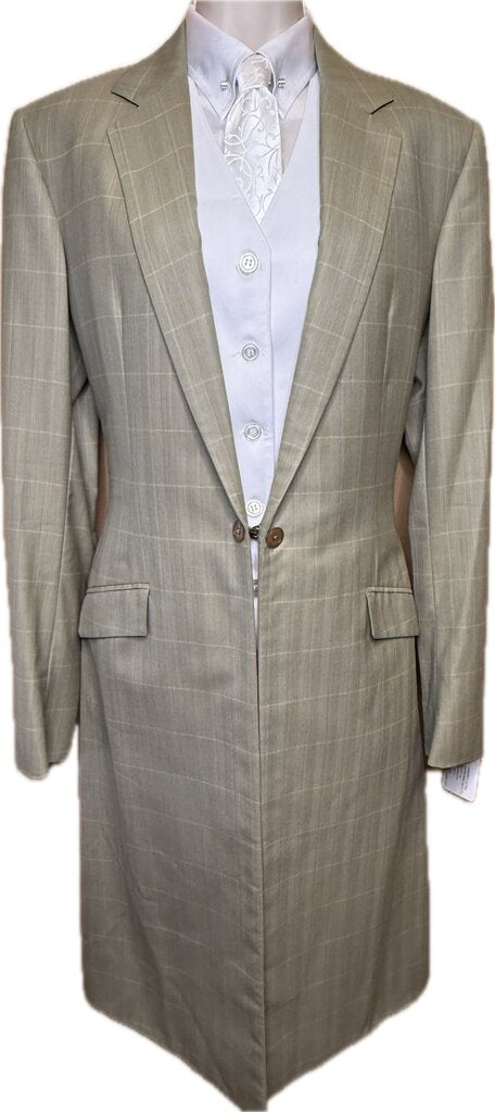 SAGE WITH BLUE WINDOWPANE DAY SUIT