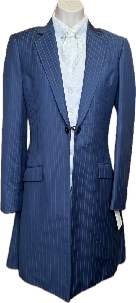 SLATE BLUE WITH STRIPE DEREGNAUCOURT DAY SUIT