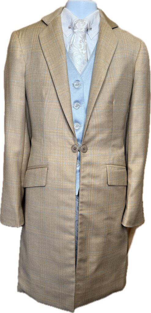 CAMEL WITH BLUE WINDOWPANE CM DAY SUIT