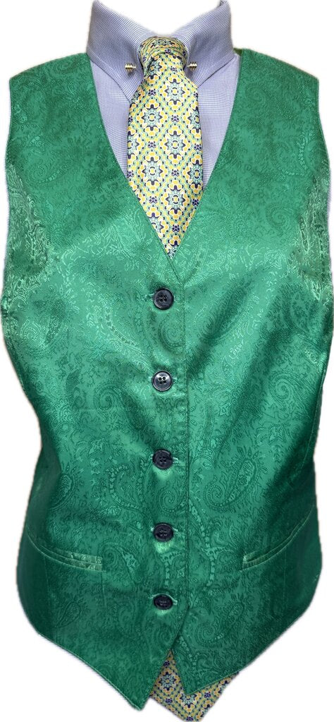 GREEN PAISLEY BETTY BERDINE VEST