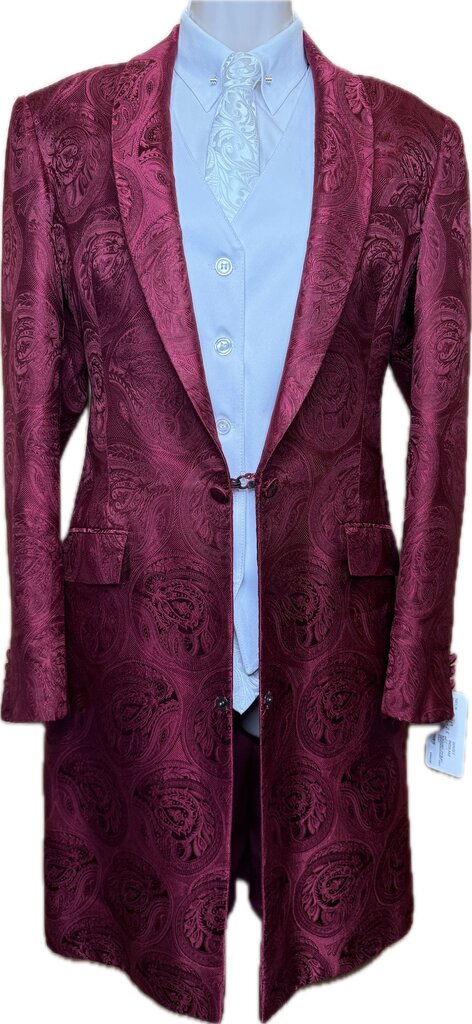 BURGUNDY PAISLEY DEREGNAUCOURT DAY COAT