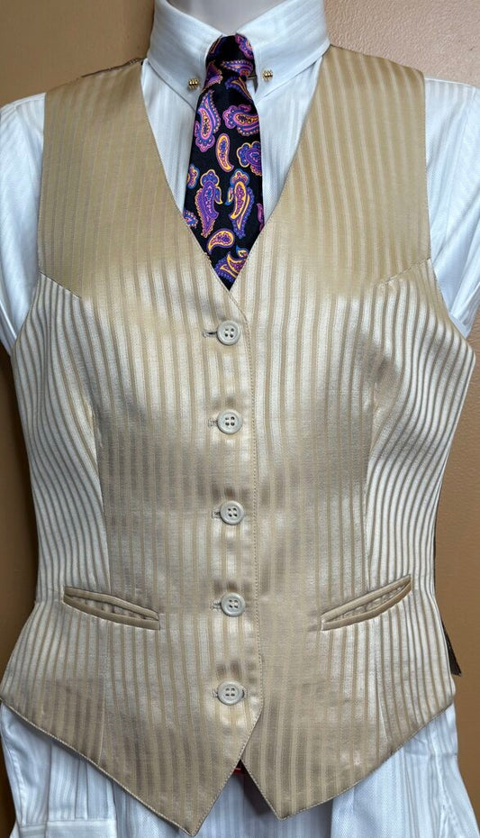 TAUPE STRIPE VEST