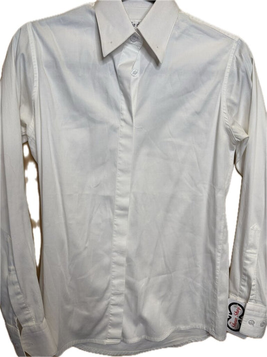 WHITE MARSHA DEARRIAGA SHIRT