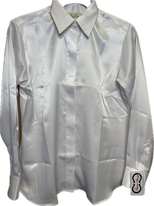 WHITE SATIN BETTY BERDINE SHIRT