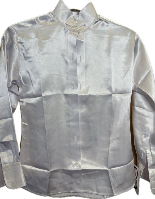 WHITE SATIN BETTY BERDINE FORMAL SHIRT