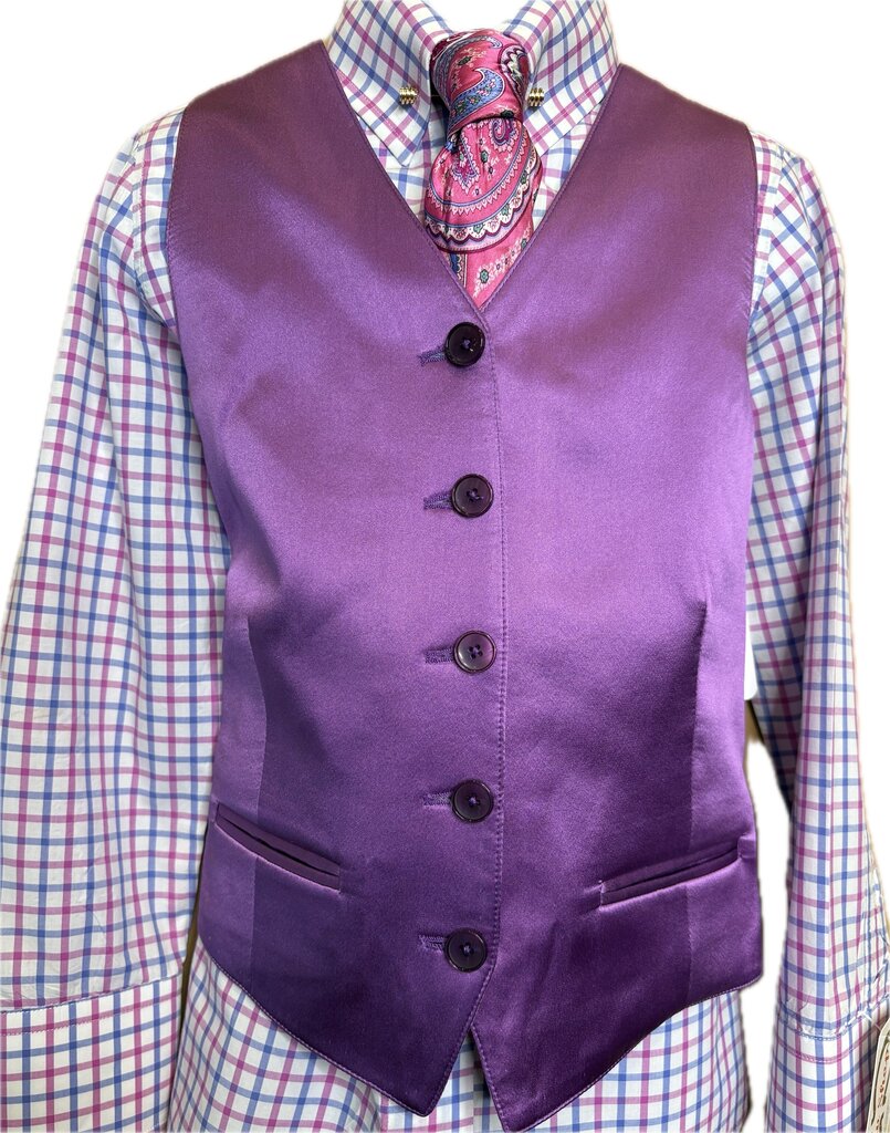 PINK AND PURPLE CHECK DEREGNAUCOURT SHIRT