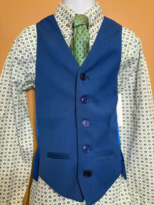 BLUE AND GREEN FLOWERS ELLIE MAY SHIRT