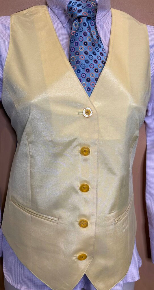 YELLOW SATEEN ELLIE MAY VEST