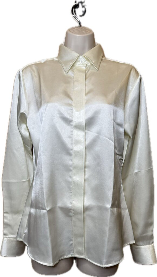 IVORY SATIN BETTY BERDINE SHIRT
