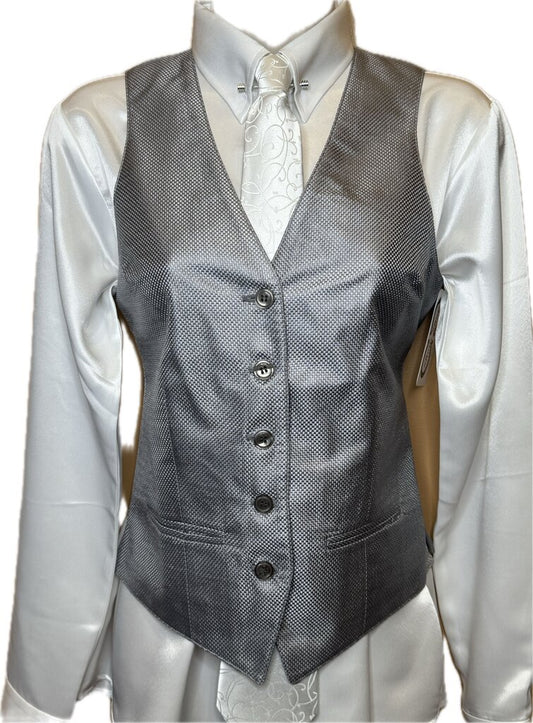WHITE SATIN BETTY BERDINE SHIRT