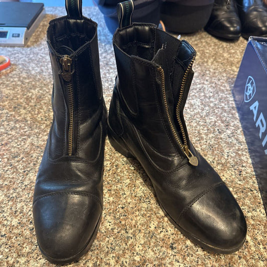 MENS BLACK ARIAT ZIP UP BOOT SIZE 9.5