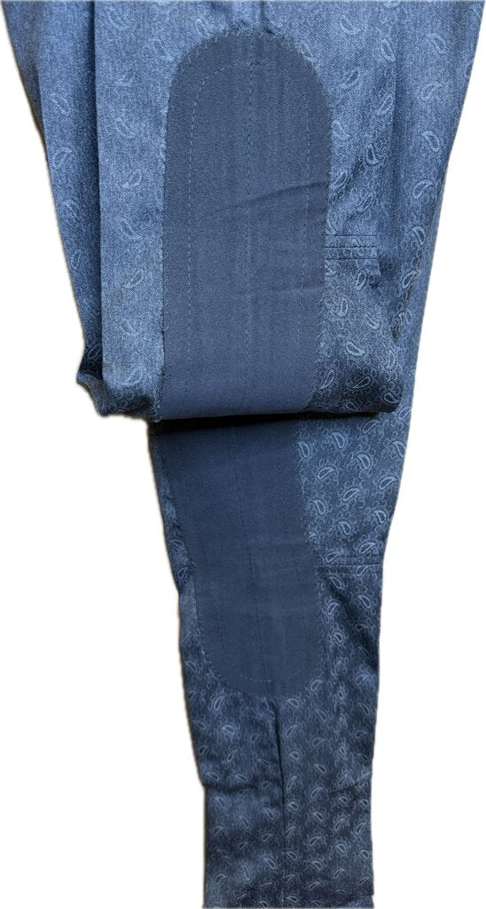BECKER BROTHERS GRAY PAISLEY PATTERN DAY SUIT